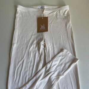 Angel Dear Cream Ribbed Pants